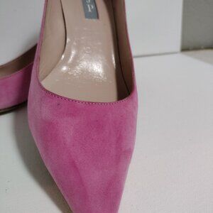 Sarah Jessica Parker Pink Suede Block Heels